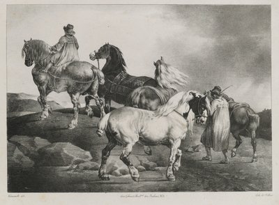 Horses Being Led to the Fair by Theodore Gericault